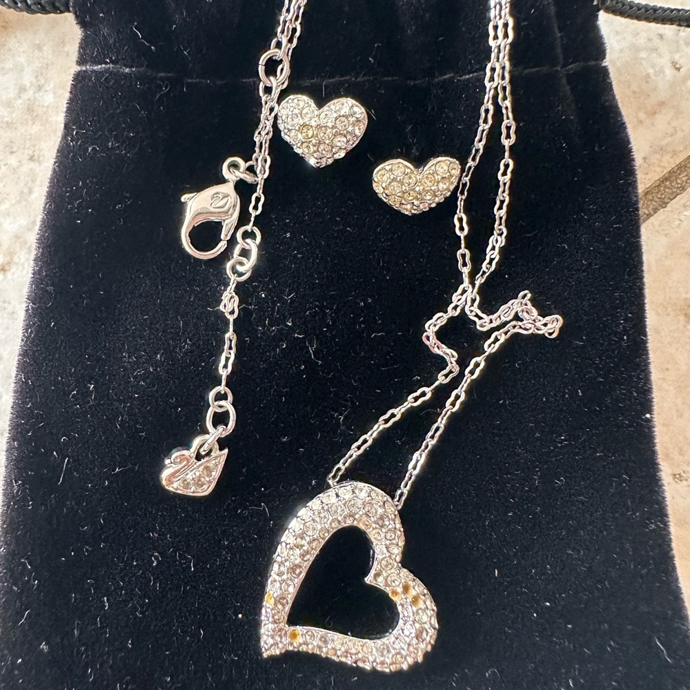 Swarovski Silver Heart Pendant Necklace